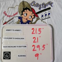 Deadstock Vintage 1995 Betty Boop Glittered Shopping Boutique Fashion Glam Large