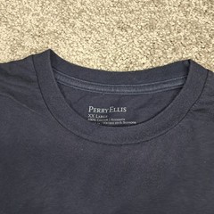 Perry Ellis Men’s T-Shirt Logo Black 2X-Large