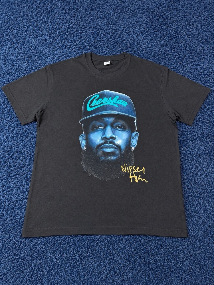 Nipsey Hussle Graphic T-Shirt Men’s Large Black Short Sleeve Tribute Tee Hip Hop