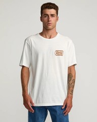 RVCA Men’s Station T-Shirt Short Sleeves Regular Fit In White Size L