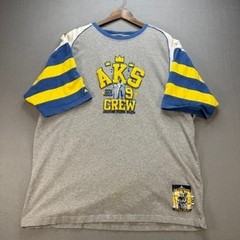 Akademiks Stadium Division AKS 9 Crew Graphic T-Shirt XXL Gray Y2K Embroidered