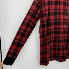 Polo Ralph Lauren Long Sleeve Waffle Knit Thermal Shirt Red Black Plaid XXL 2XL
