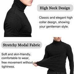 Men’s Thermal Turtleneck Shirts Long Sleeve Pullover Sweater Top Base Layer Warm