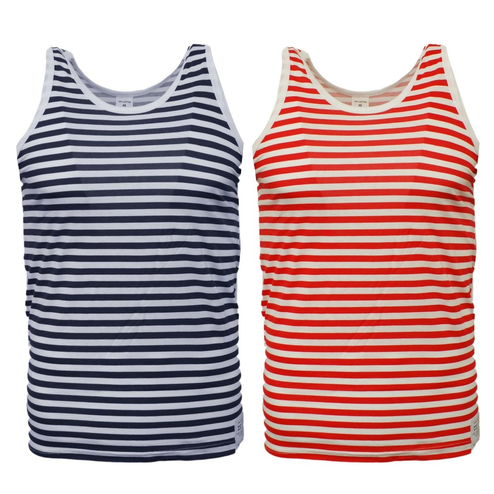 Sailor Top Russian Telnyashka Singlet Military Navy Striped Vest Sleeveless