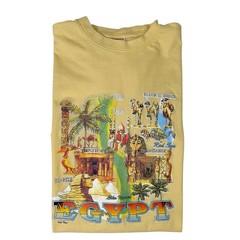 Vintage 90s Egypt Souvenir Mens Sphinx Pyramid T-Shirt Size L Made In Egypt