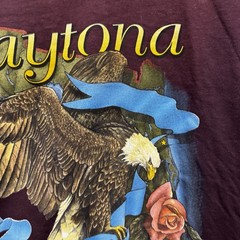 3D Emblem Daytona Bike Week 1996 T Shirt XL Double Sided Eagle Crocodile Chopper