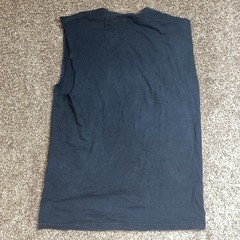 David Bowie Ziggy Stardust Black Graphic Muscle Tee Shirt Cut Off Sleeves Small