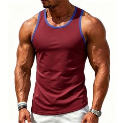 Men Plain Sleeveless Gym Sports Tank Top Fitness Muscle Vest Blouse