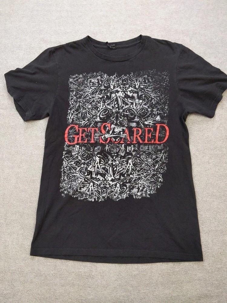 Get Scared Shirt Mens Black Graphic Band 1side FN1548