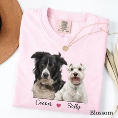 Personalized Pet Photo Comfort Tee Custom Dog Cat Lover