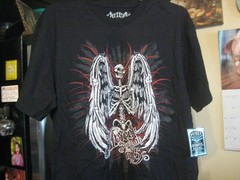 Avirex FLY TO DEATH SKELETON TEE NEW WITH TAGS 2008