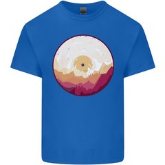 Vinyl Landscape Record Mountains DJ Decks Mens Light Cotton T-Shirt