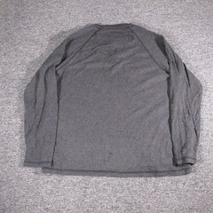 Faherty Shirt Mens Medium Gray Cloud Cotton Henley Long Sleeve Casual Top