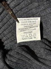 Ferruche Charcoal Ribbed Knit T Shirt Mens L Short Sleeve Cotton Blend