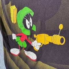Vintage 1992 Marvin The Martian Looney Tunes Shadow Shirt Wild Oats Size XL AOP