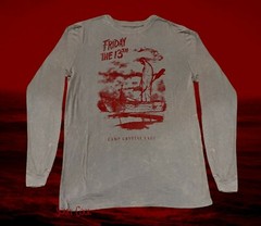 New Friday the 13th Camp Crystal Lake Horror Mens Vintage Long Sleeve T-Shirt