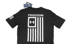 Under Armour Men’s Black UA Freedom New Flag Short Sleeve T-Shirt (S)