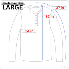 Duluth Mens Large Relaxed (48 in Chest) Navy Blue Henley Pocket Longtail Tee