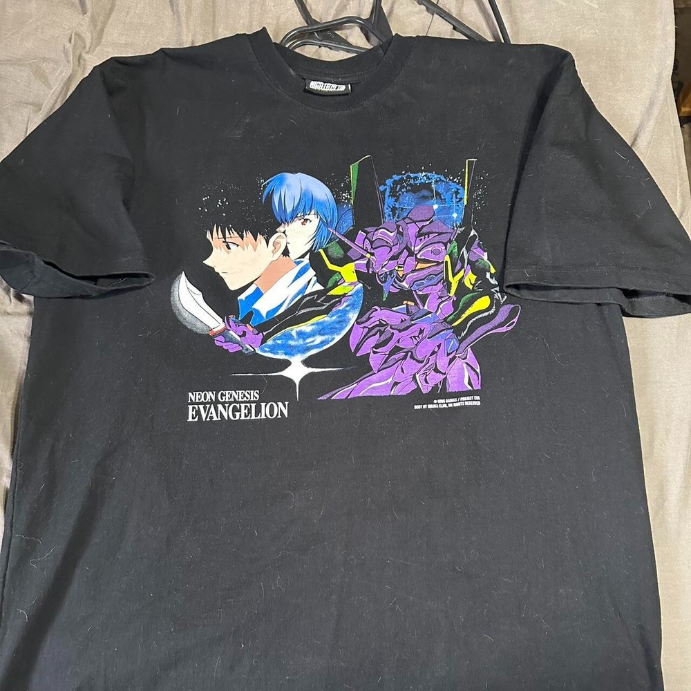 Vintage Neon Genesis Evangelion anime manga short sleeve classic shirt