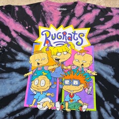 Nickelodeon Rugrats Tie Dye Graphic T Shirt Mens XL Pink Blue Black C-Life Group