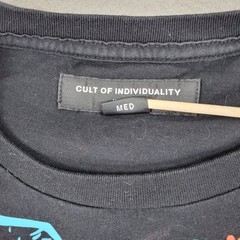 Cult of Individuality Graphic T-Shirt Mens M Black Puppet Skeleton Earth Fire