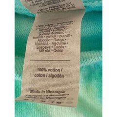 Blue Green Orange Tie Dye T-Shirt Vertical Stripe Cotton Tee Mens Fits S