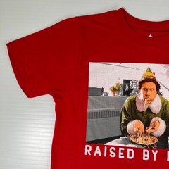 Elf Shirt Men Small Raised By Elves Holiday Graphic Eat Work Party Gym Core Nw