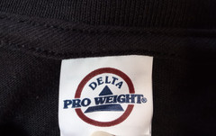 Delta Pro Weight X-RAY T-SHIRT Adult 2X, 100% Preshrunk Cotton, Black