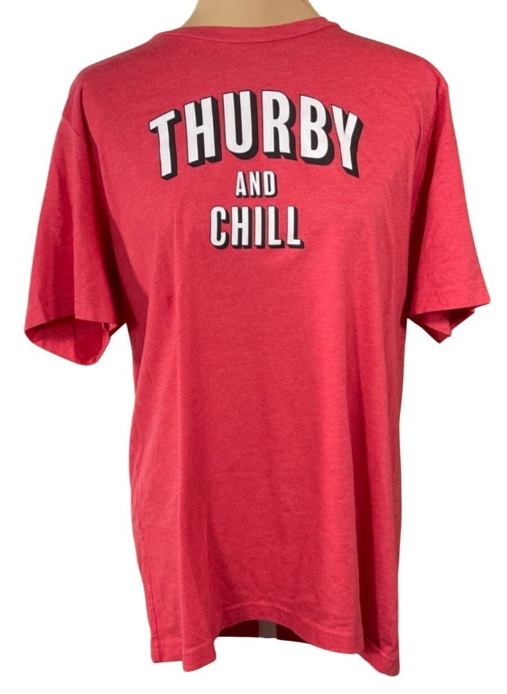 Thurby And Chill Kentucky Derby T-Shirt Short Sleeve XL Red Crew Neck