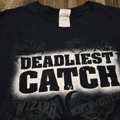 Deadliest Catch Alaska Black 2011 Discovery Channel Size XL Crab Boat