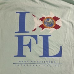 Men’s Teal Blue Southern Tide Florida Pocket T-shirt