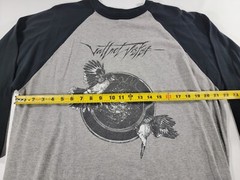 VATTNET VISKAR Sky Swallower 3/4 Sleeve T-SHIRT Mens Sz XL Black Metal Gray Blk