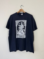Vintage Odhin God Mythology Wolf Odin Art Graphic Black Tee Shirt – XL
