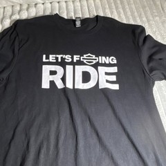 District The Concert Tee Let’s F*ing Ride Graphic Black L Short Sleeve T-Shirt