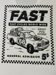 FASTHOUSE – Men’s Short Sleeve – L – LARGE – WHITE – FAST HOUSE F/H Fast Cycles