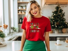 Just A Girl Who Loves Christmas, Candy Stick Santa Claus, Christmas Shirt, Gift