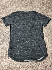 Mens Carbon Brand Longer Length Gray Tshirt Size S