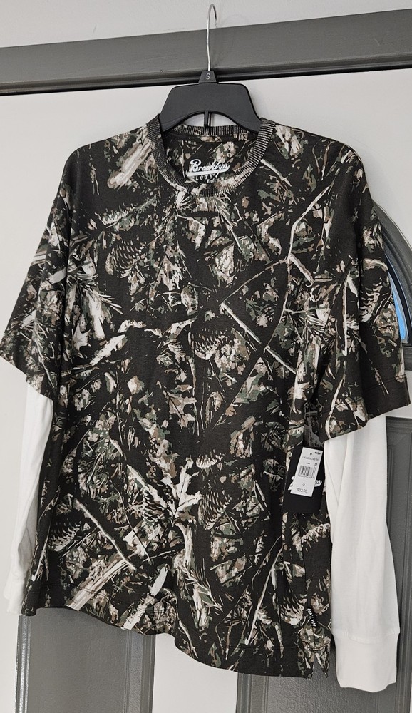 Brooklyn Cloth long sleeve camouflage shirt features a layered design Camo Sz SM