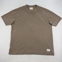 Public Supply Oversized Heavyweight Knit Mens XL Short Sleeve Beige Tan T Shirt