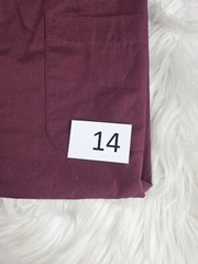 Giovanni Uomo Mens Shirt Button Up Maroon SZ 17 1/2 36 37 Long Sleeve
