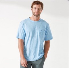 Men’s size XL Tommy Bahama Blue Graphic Pocket T-Shirt Beach Summer Cotton Cool