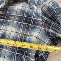Eddie Bauer Mens Relaxed Fit Flannel Shirt Blue White Plaid Long Sleeve Small