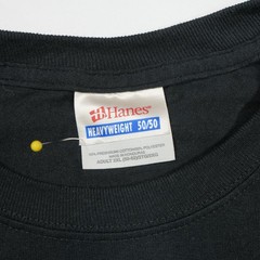 Vintage Jack FM Hanes Heavyweight 50/50 Blank Single Stitch Black T-Shirt 2XL