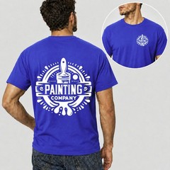Mens Personalised Work T Shirt Custom Company Logo Painter Plumber Mechanic Gift