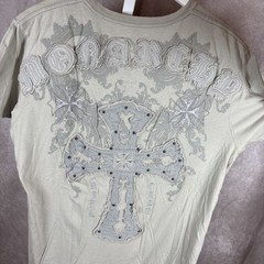*RARE* Vintage Y2K Monarchy Chrome Style Affliction Embroidered AOP Tee Shirt