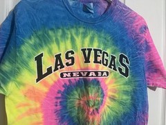 Las Vegas Nevada Spell Out T-shirt Colortone 100% Cotton Size Medium