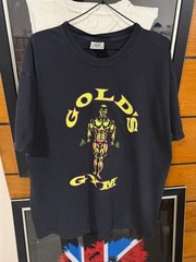 Gold’s Gym Graphic T-Shirt Black Comfort Colors XL Bodybuilding Fitness Gym Tee