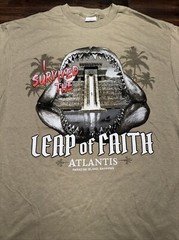 Atlantis Paradise Island Bahamas Shirt “I SURVIVED THE LEAP OF FAITH ” Sz XL New