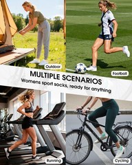 5 Pairs Womens Ankle Running Socks, Athletic Cushioned Low Cut Tab Cotton Cas…