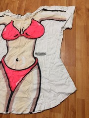 Vintage 80s Body Dreams Beach Cover Up Shirt Flag Bikini Novelty Tee size L